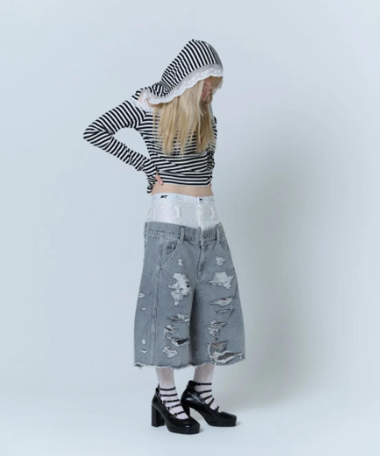 neith./ネイス/Destroyed Denim and Leg cover