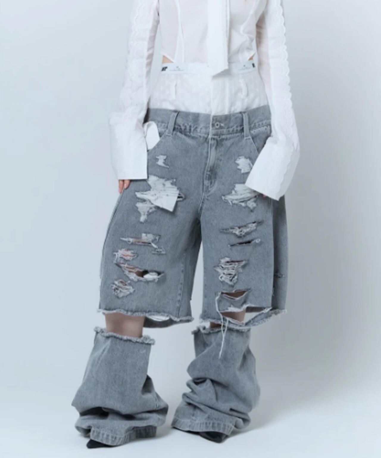 neith./ネイス/Destroyed Denim and Leg cover | L.H.P