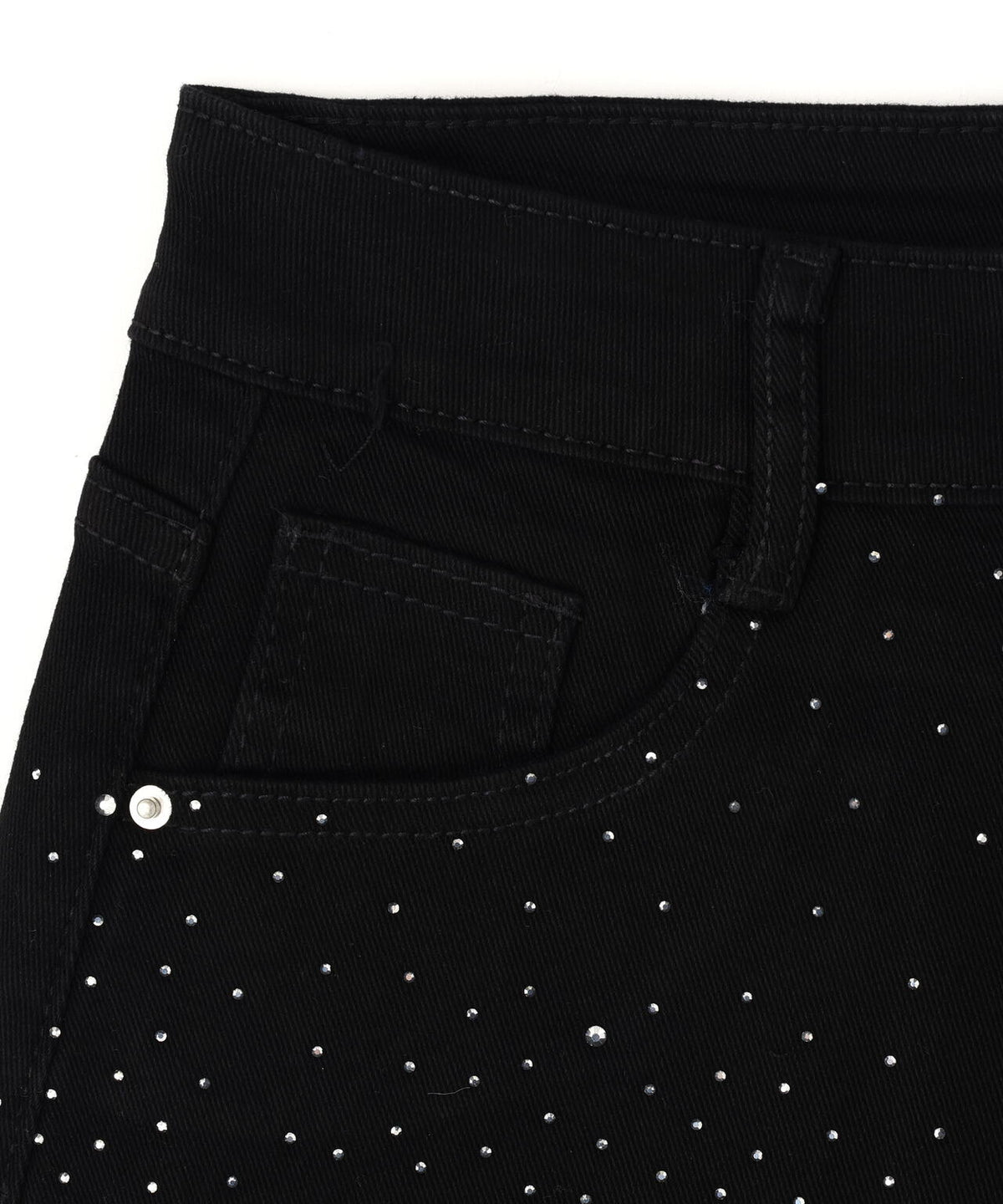 MAVYTH/メヴィス/RHINESTONE FADED DENIM SHORTS