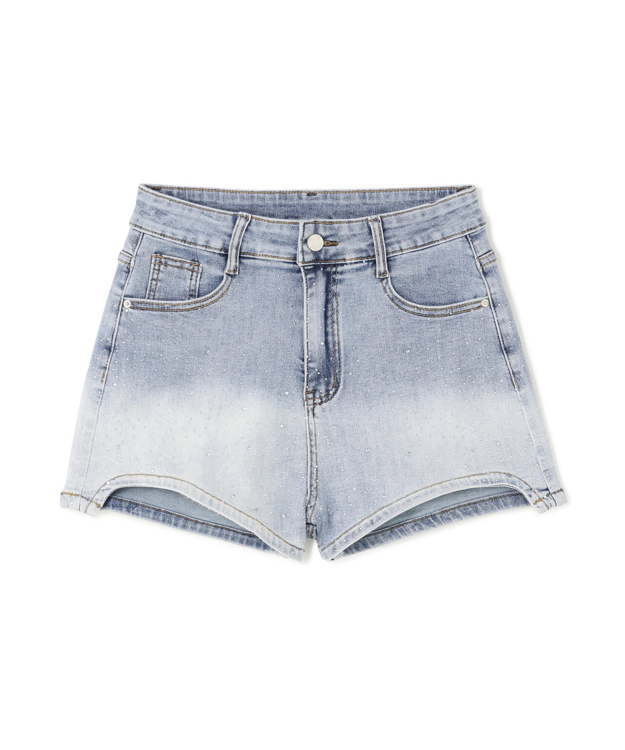 MAVYTH/メヴィス/RHINESTONE FADED DENIM SHORTS | L.H.P