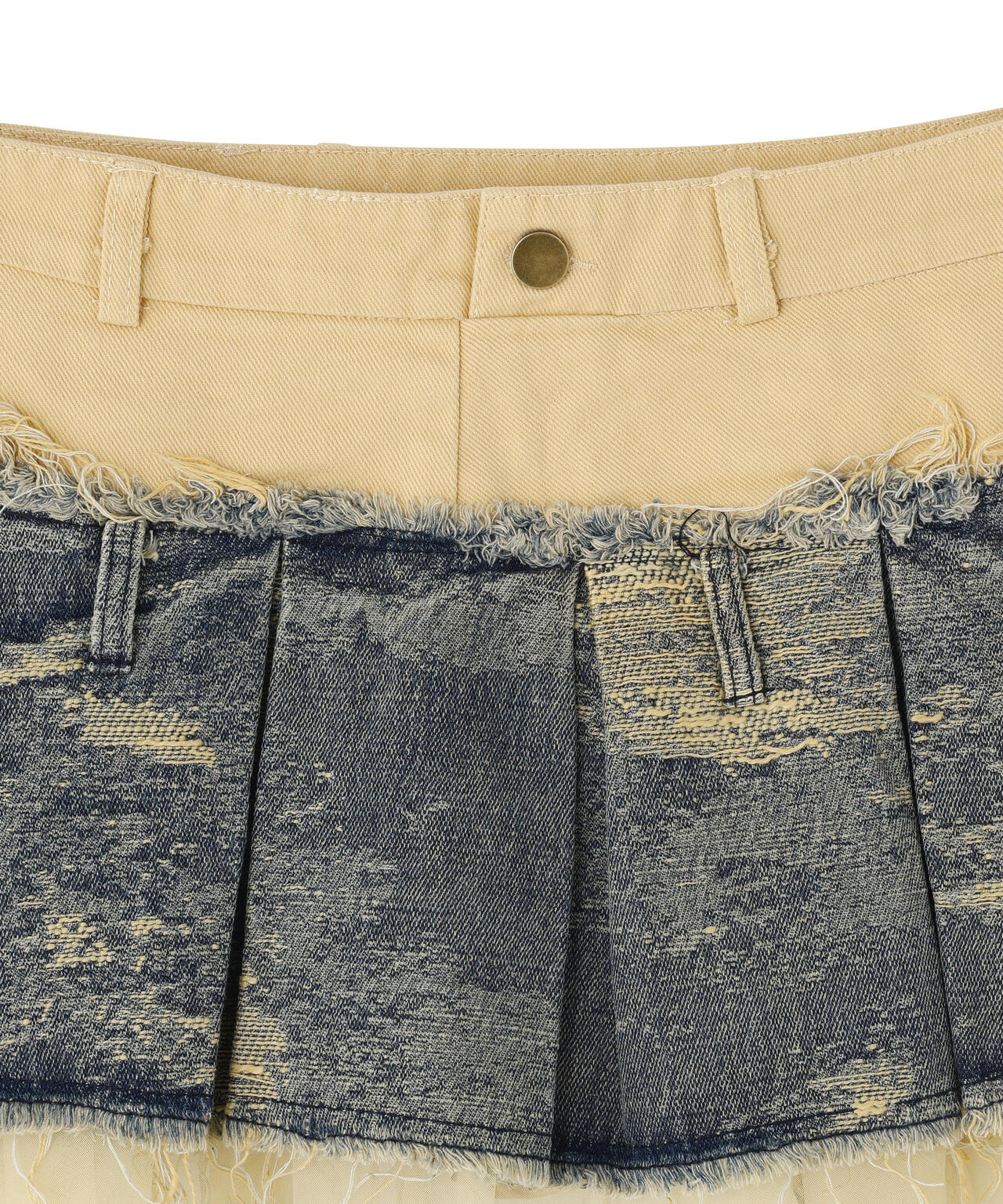 MAVYTH/メヴィス/DENIM PLEATS MINI SKIRT