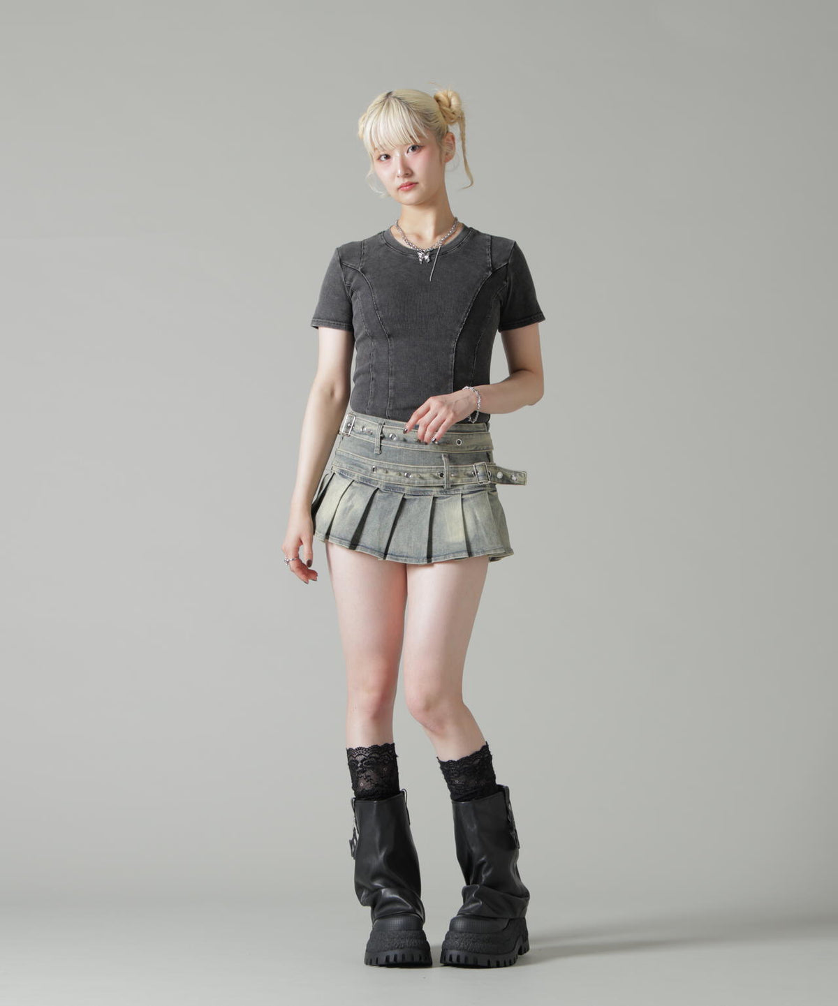 MAVYTH/メヴィス/DOUBLE BELTED SKIRT
