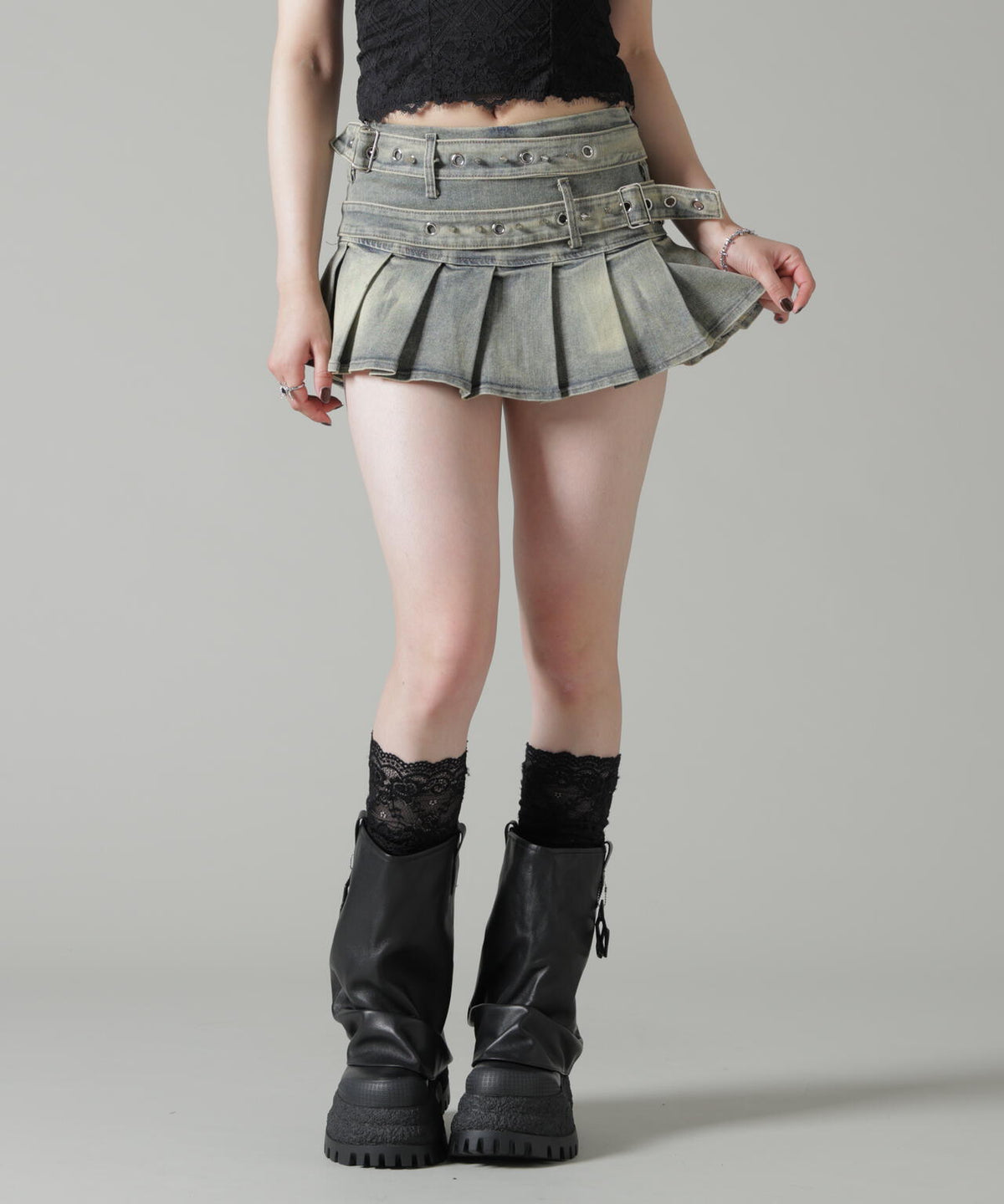 MAVYTH/メヴィス/DOUBLE BELTED SKIRT