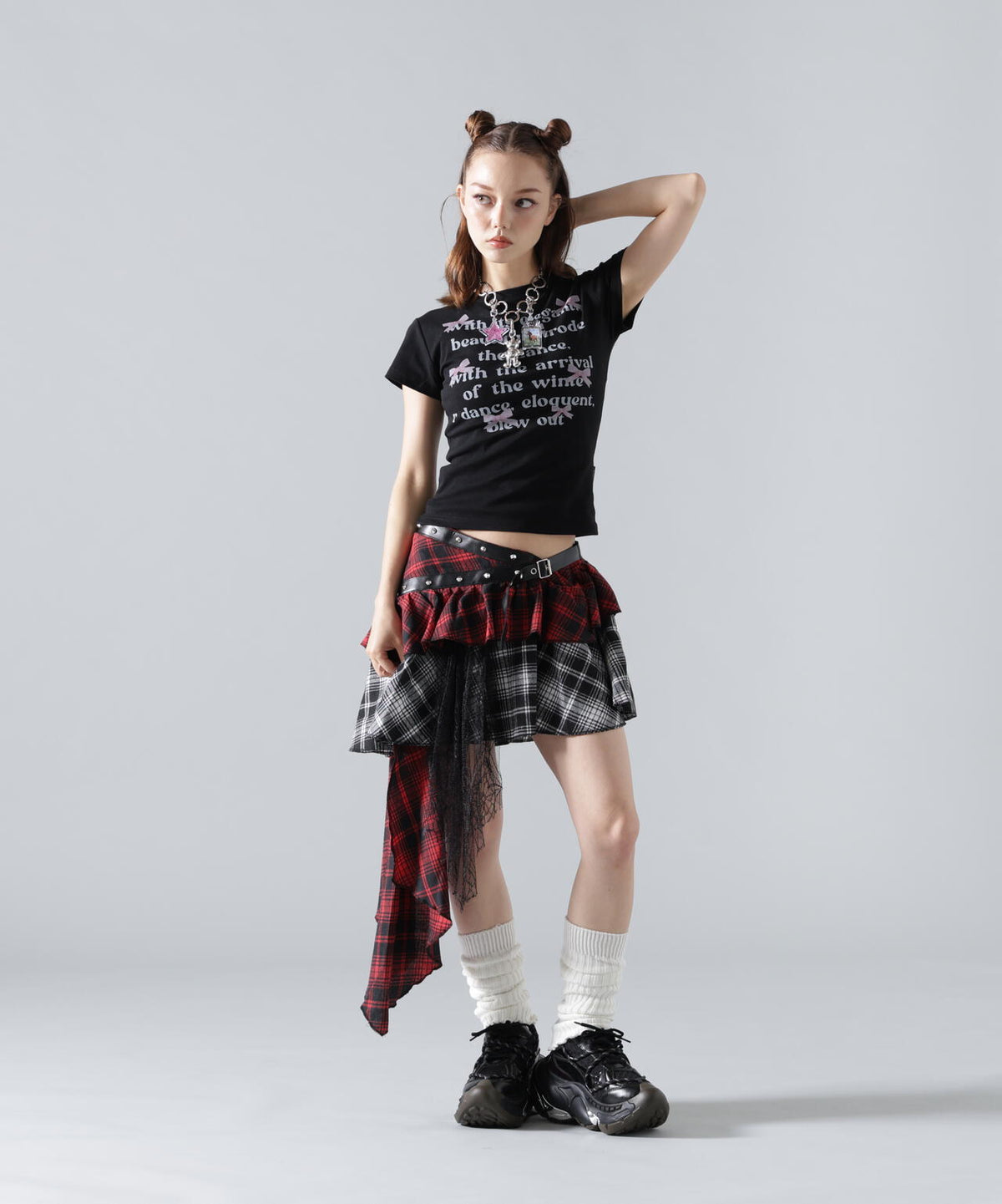 MAVYTH/メヴィス/CHECK WRAP SKIRT