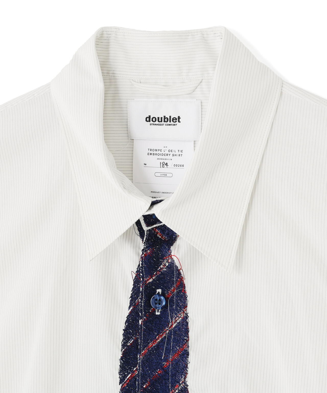 doublet/ダブレット/TROMPE L'OEIL TIE EMBROIDERY SHIRT | L.H.P