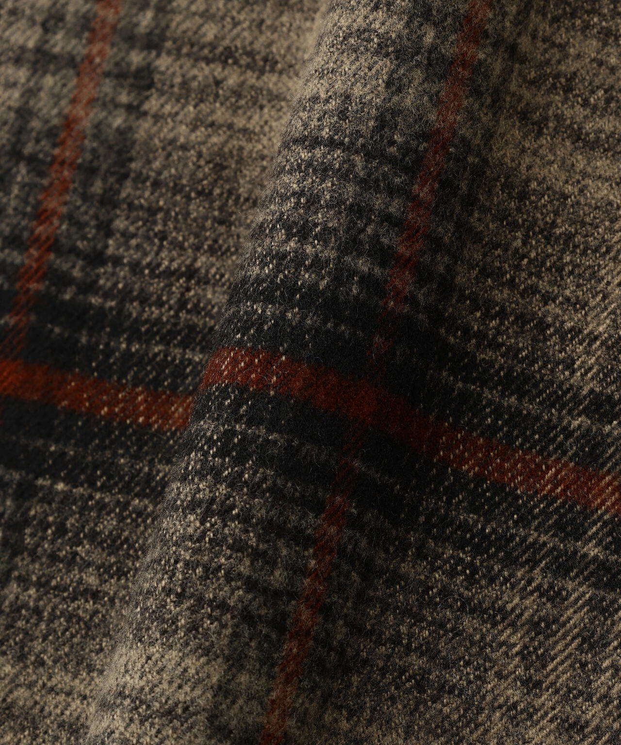 DankeSchon/ダンケシェーン/CUTOFF SWEATHOOD CHECK SHIRTS