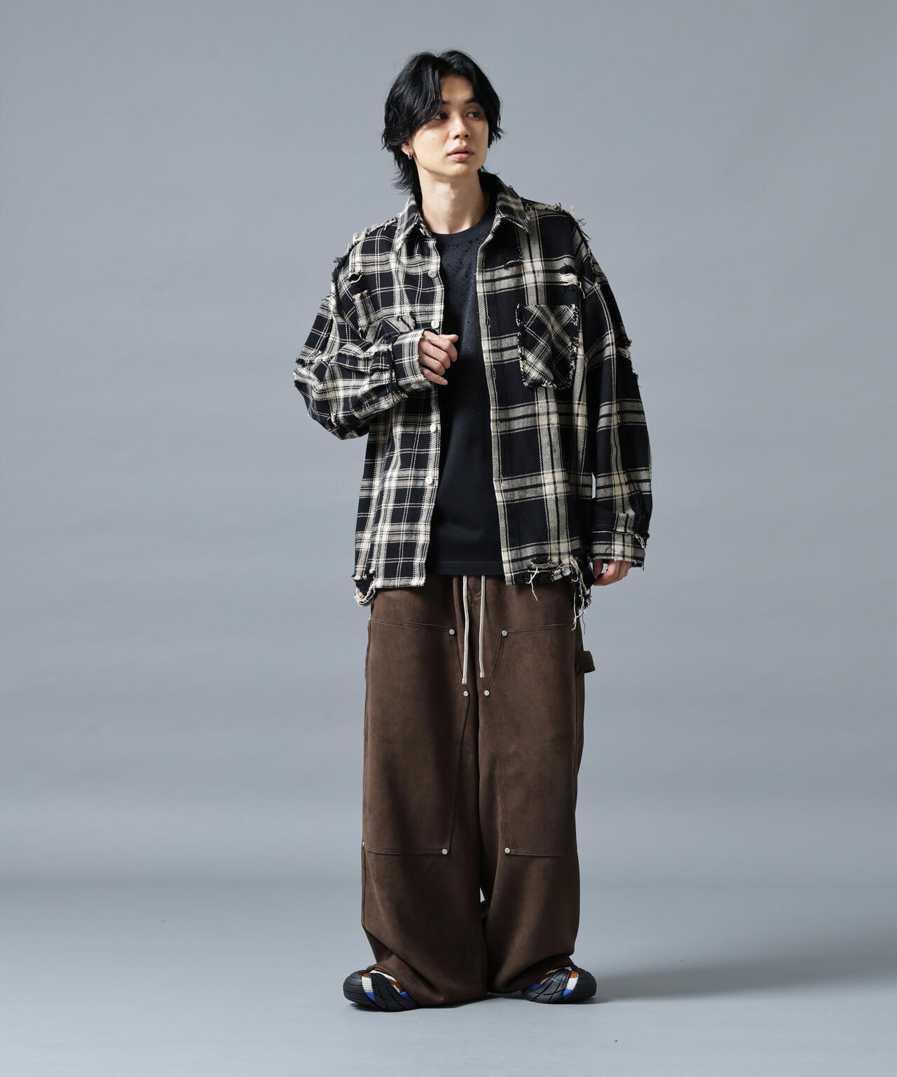 DankeSchon/ダンケシェーン/FLANNEL DAMAGE SHIRTS BI-COLOR | L.H.P