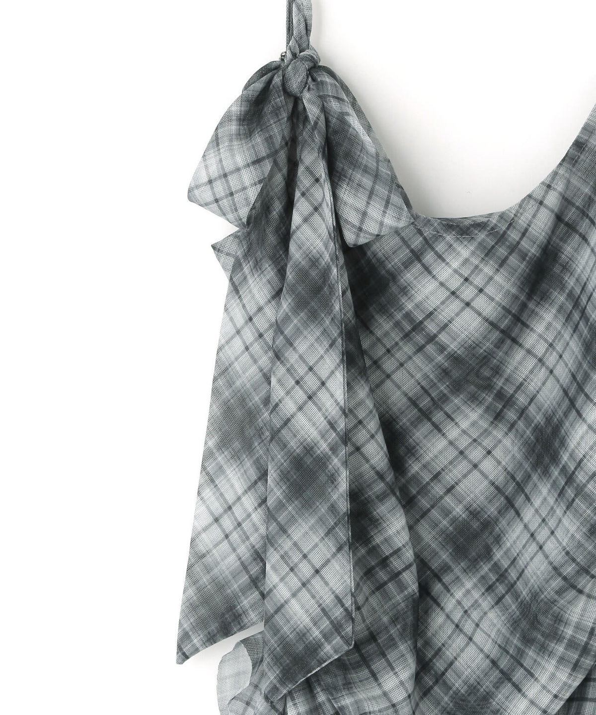 MAVYTH/メヴィス/ASYMMETRY FRILL CHECK TOP