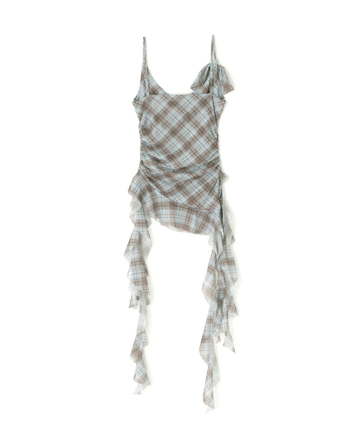 MAVYTH/メヴィス/ASYMMETRY FRILL CHECK TOP