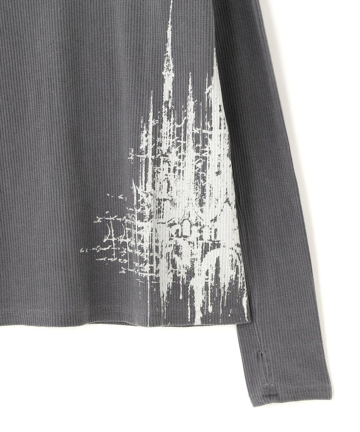 NOT4NERD/ノットフォーナード/DIAGONAL SEAM WFL HENLEY NECK L/S TEE