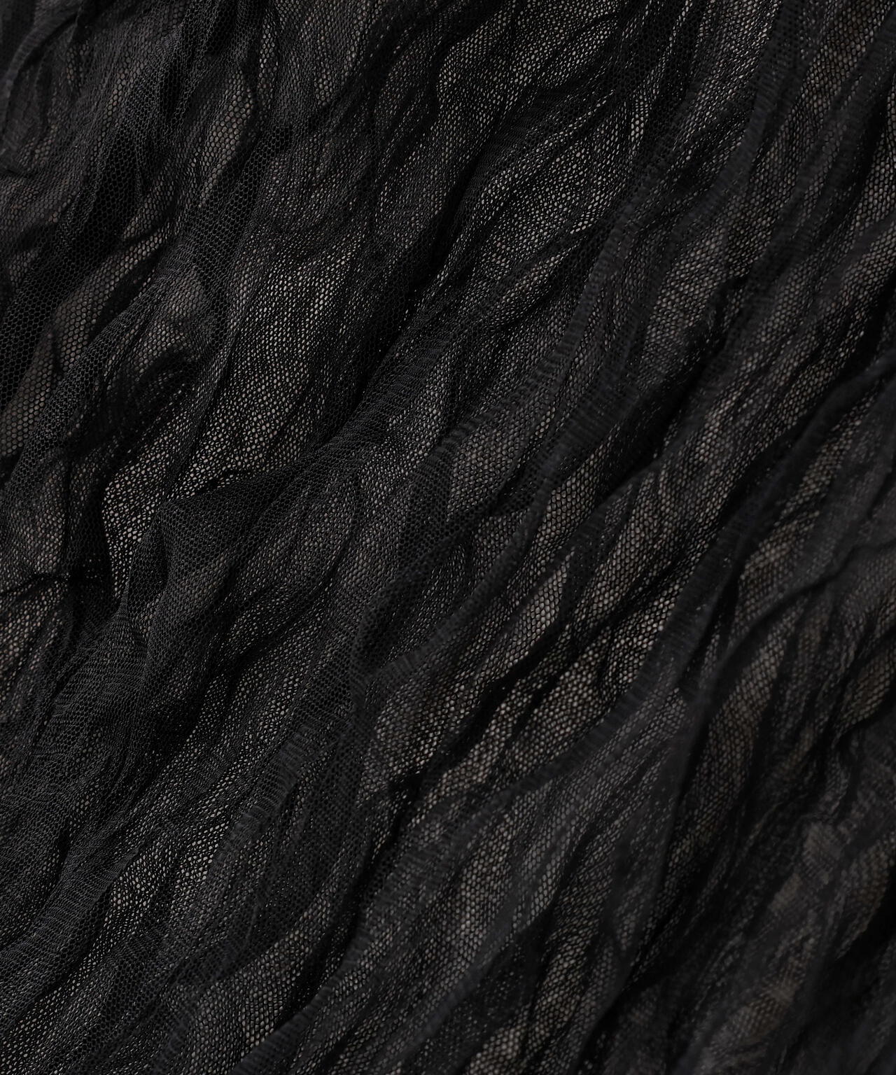 CLANE/クラネ/CRINKLED PLEAT SHEER TULLE TOPS
