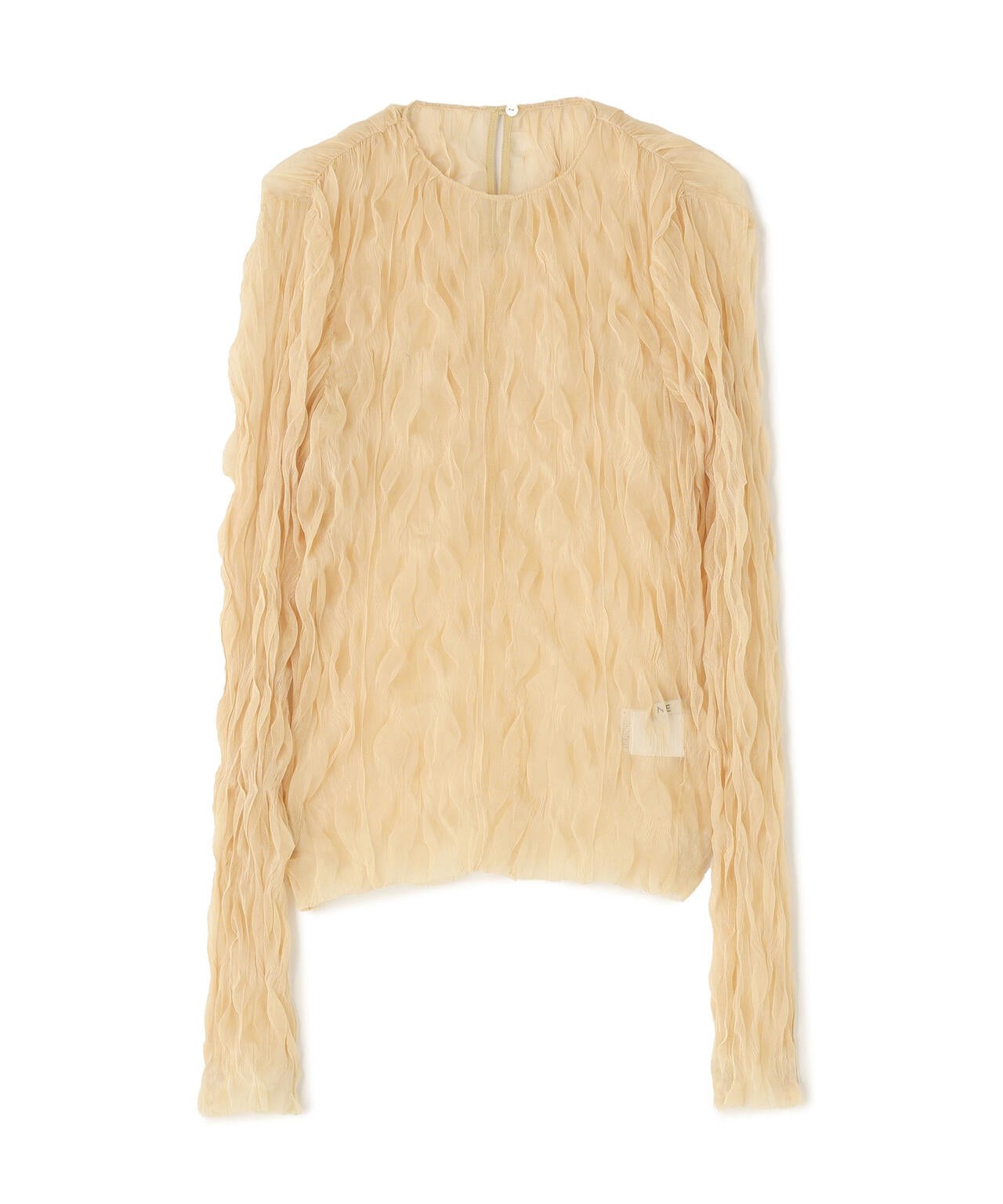 CLANE/クラネ/CRINKLED PLEAT SHEER TULLE TOPS