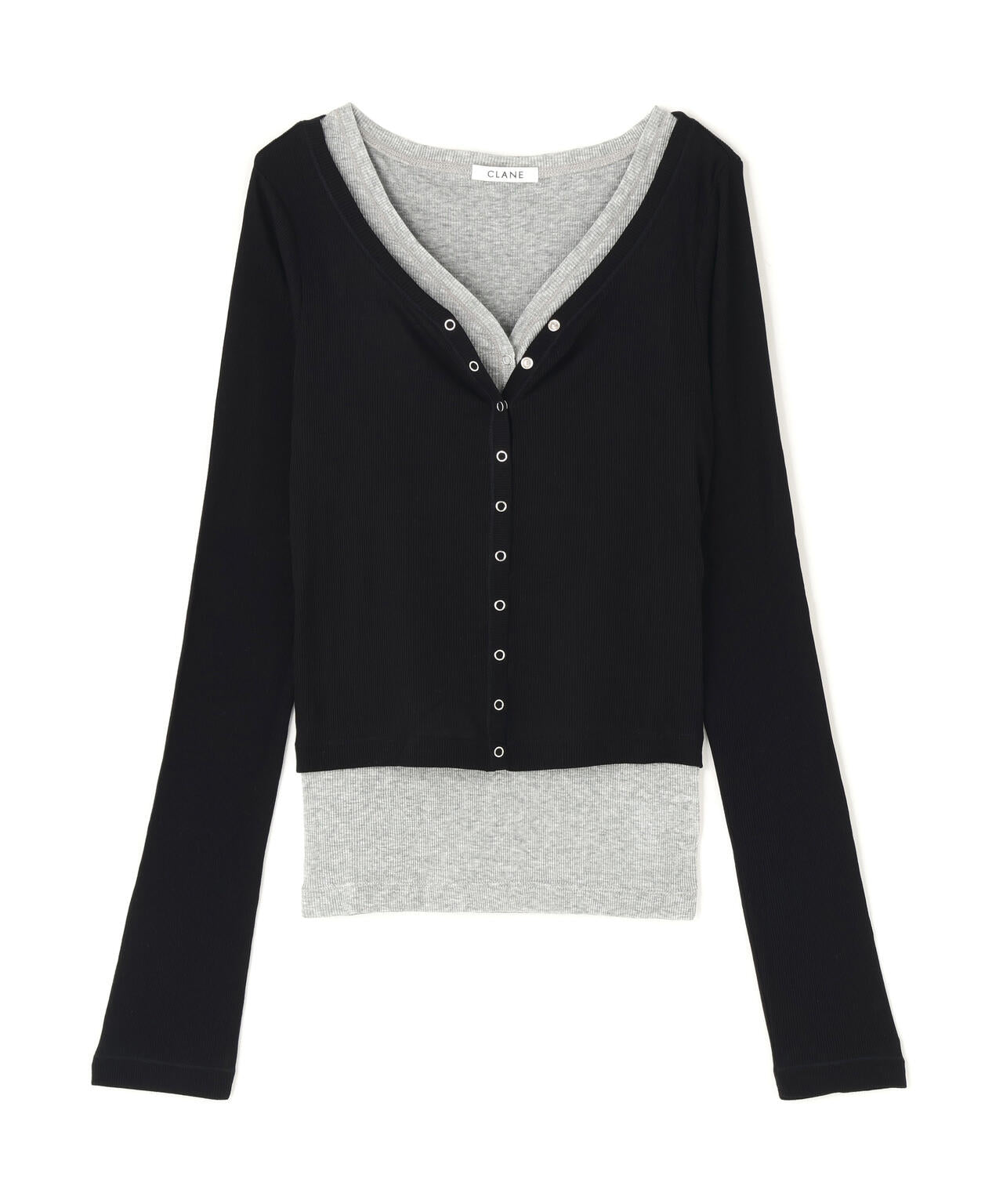 CLANE/クラネ/CURVED NECK LAYERED SET