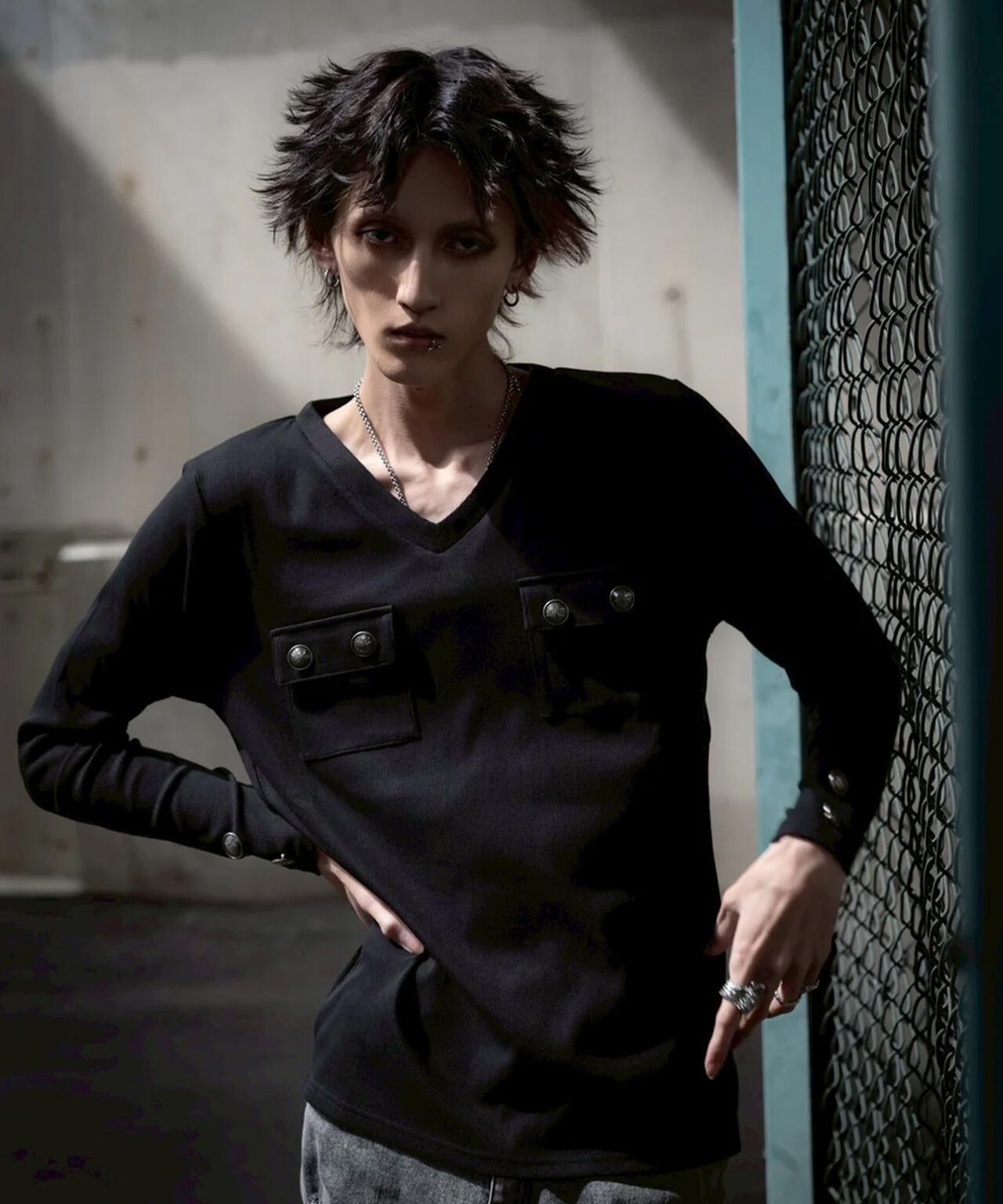 gibous/ギボス/Button v neck tops | L.H.P（エルエイチピー