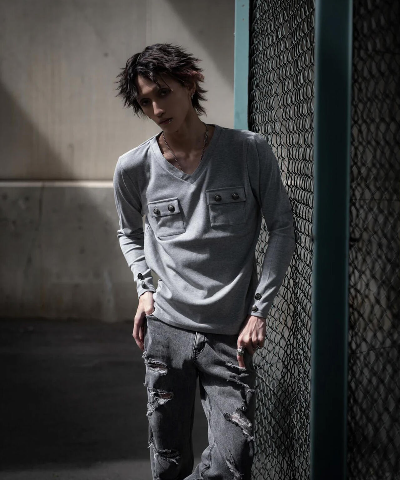 gibous/ギボス/Button v neck tops | L.H.P（エルエイチピー