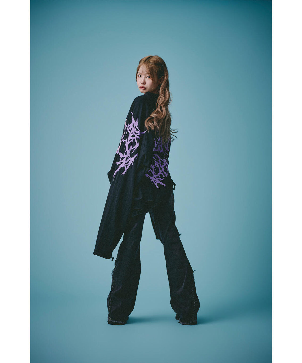 GALFY/ガルフィー/×松本いちか 小悪魔犬萌え袖ロンTEE