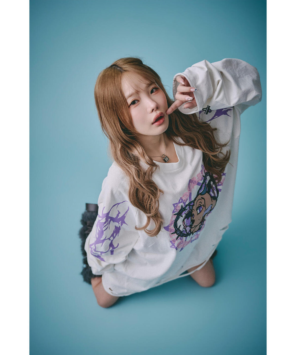 GALFY/ガルフィー/×松本いちか 小悪魔犬萌え袖ロンTEE