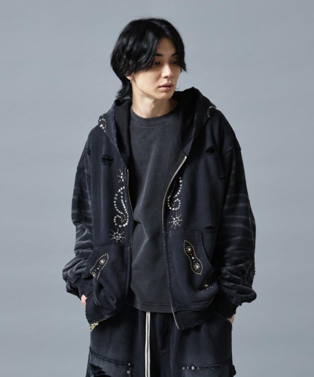 WEB&DEPOT限定】DankeSchon/ダンケシェーン/SULFER CHEMICAL SWEAT ZIP