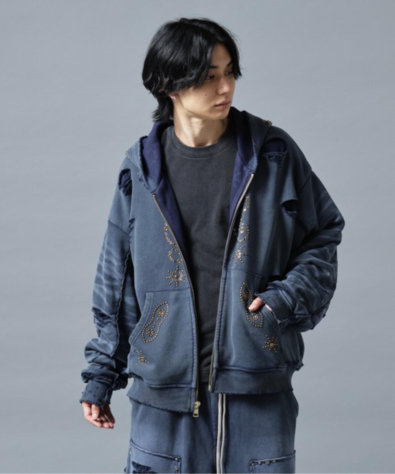 WEB&DEPOT限定】DankeSchon/ダンケシェーン/SULFER CHEMICAL SWEAT ZIP