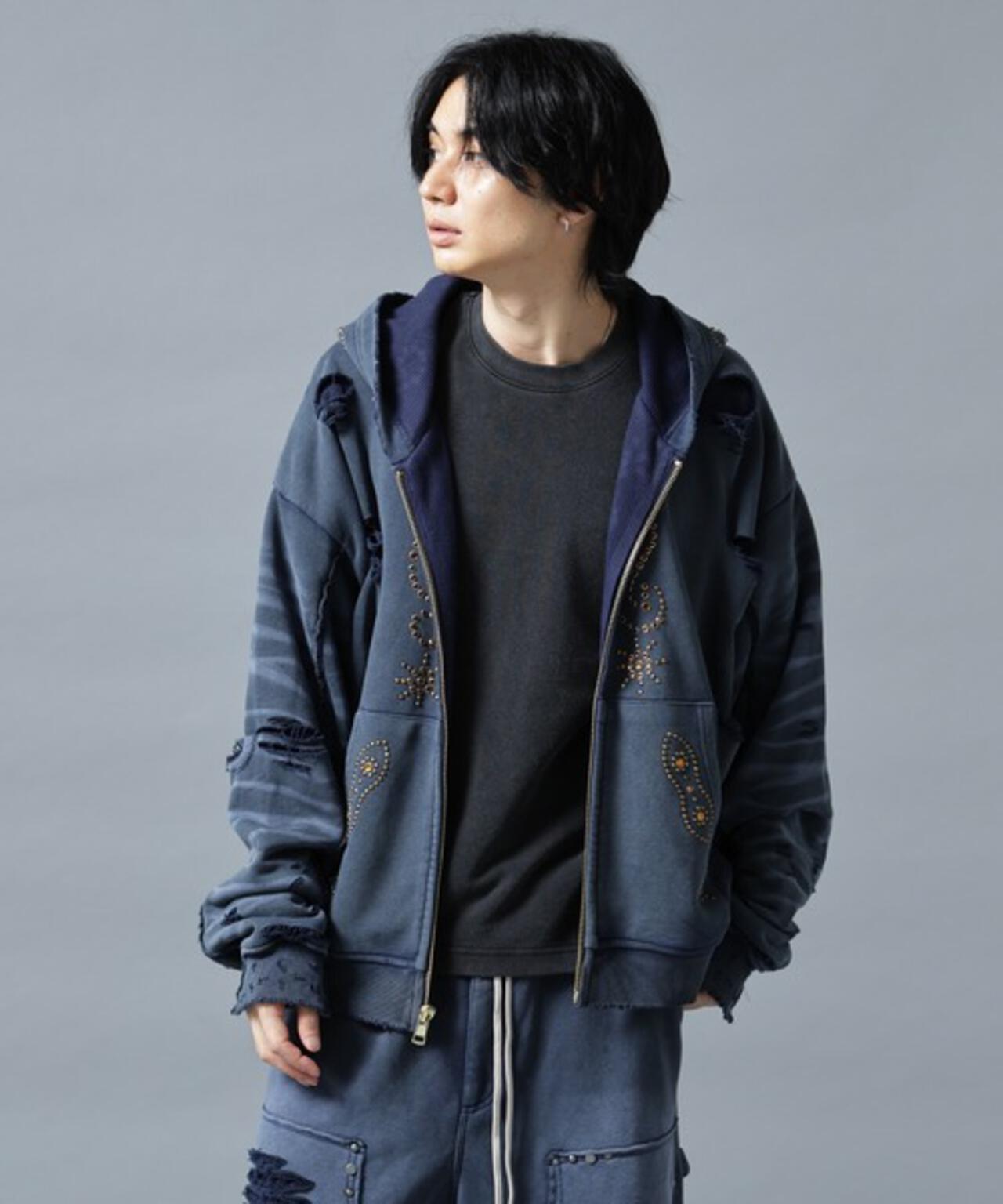 WEB&DEPOT限定】DankeSchon/ダンケシェーン/SULFER CHEMICAL SWEAT ZIP
