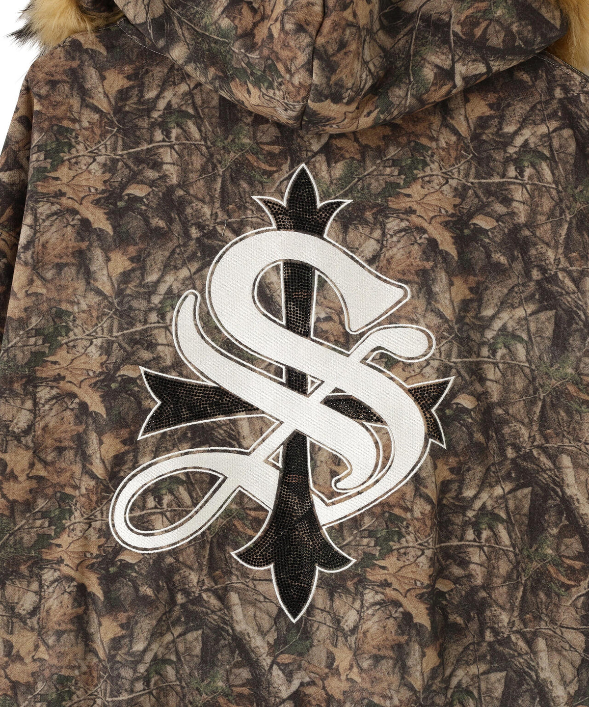 SUPPLIER/サプライヤー/Tree Faux Fur Cross Zip Hoodie