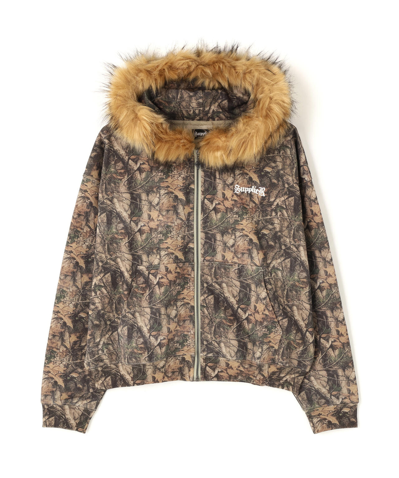 SUPPLIER/サプライヤー/Tree Faux Fur Cross Zip Hoodie | L.H.P