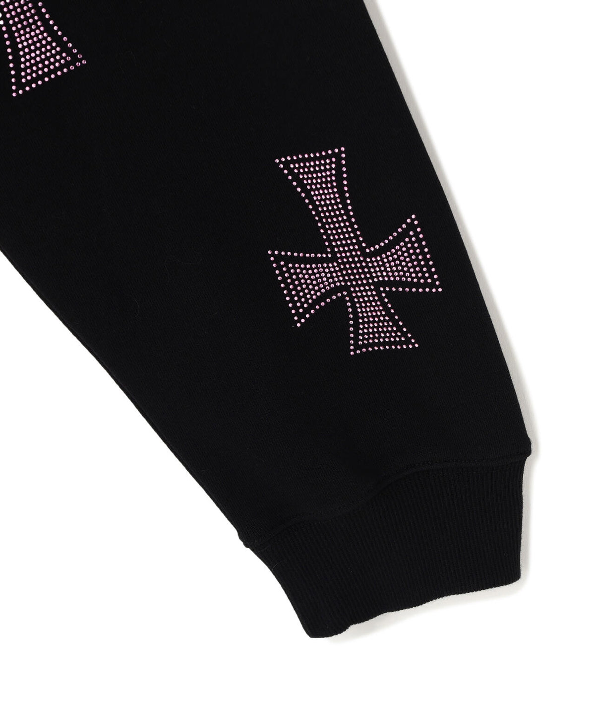 UNKNOWNLONDON/アンノウンロンドン/Allover Cross Rhinestone Zip Hoodie