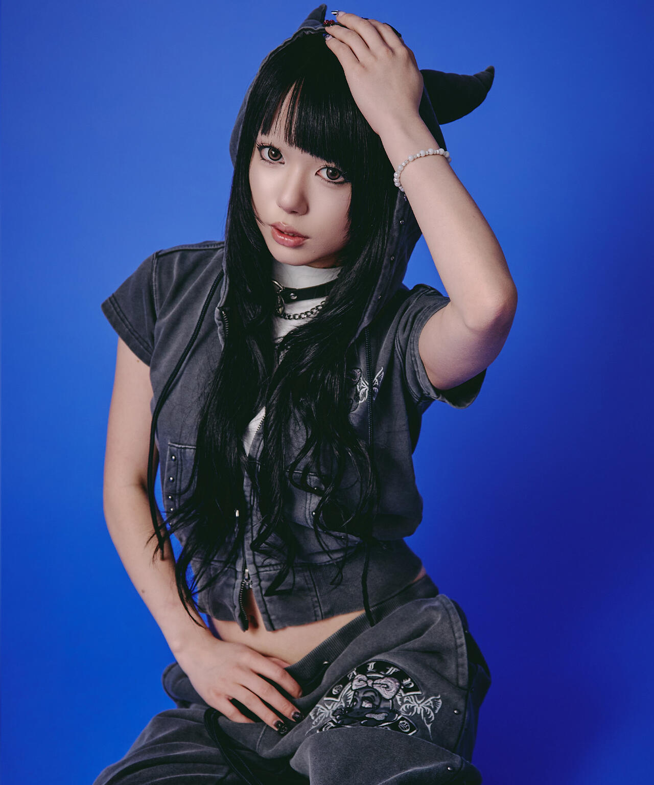 GALFY/ガルフィー/【LHP EXCLUSIVE】地雷ギャル フード半袖パーカー