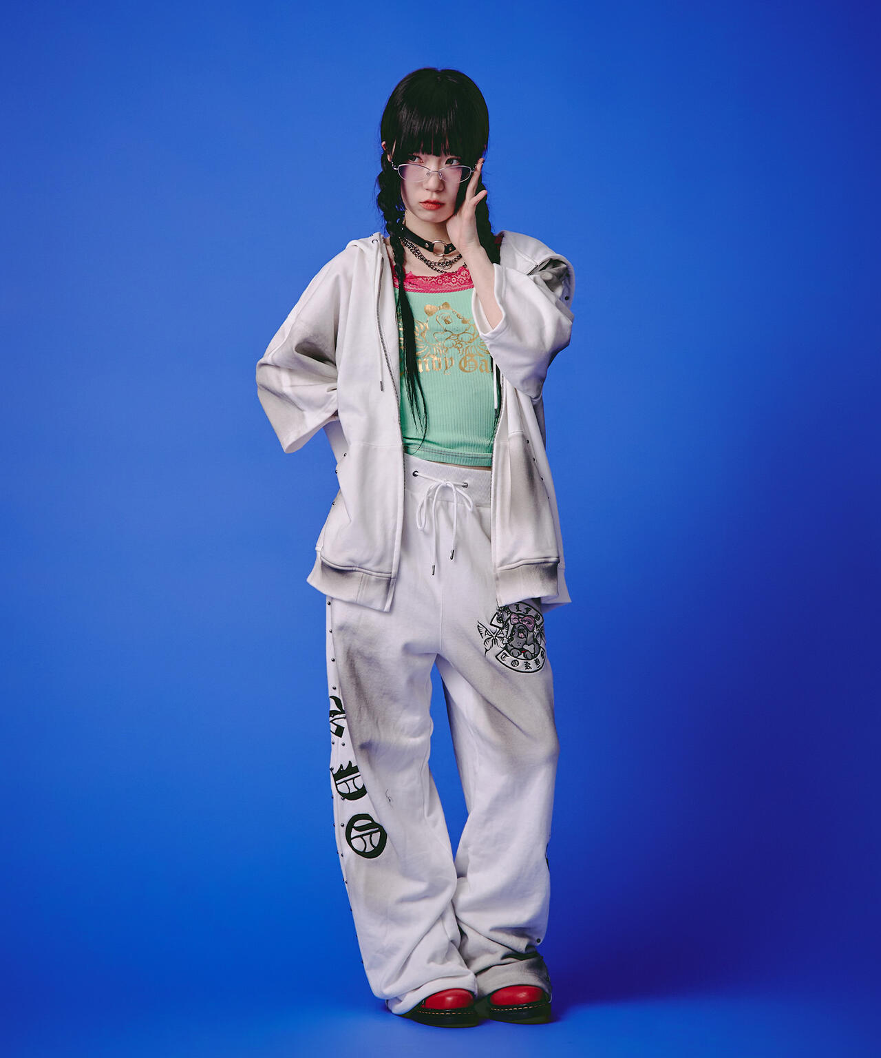GALFY/ガルフィー/【LHP EXCLUSIVE】地雷ギャル フード半袖パーカー