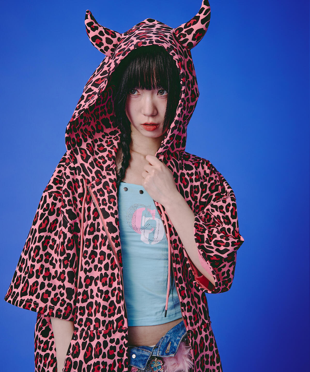 GALFY/ガルフィー/【LHP EXCLUSIVE】地雷ギャル フード半袖パーカー