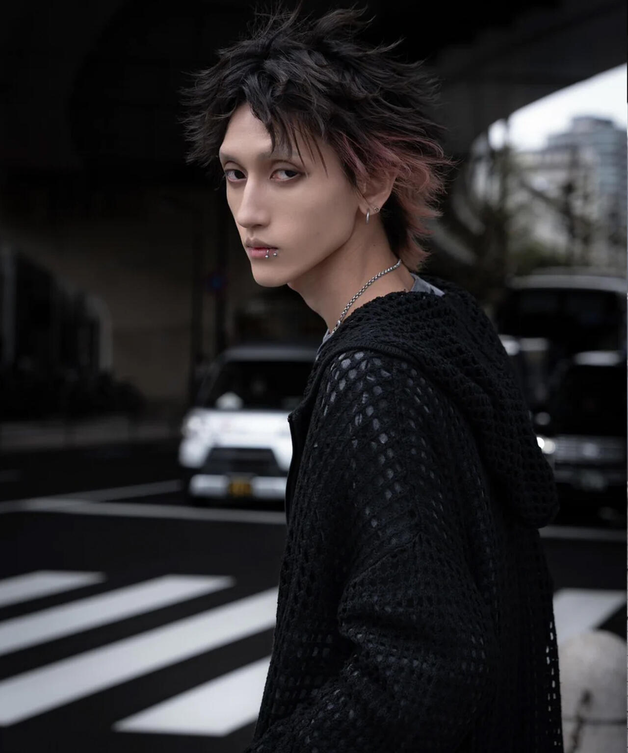gibous/ギボス/Cross Snake Mesh Parker | L.H.P（エルエイチピー