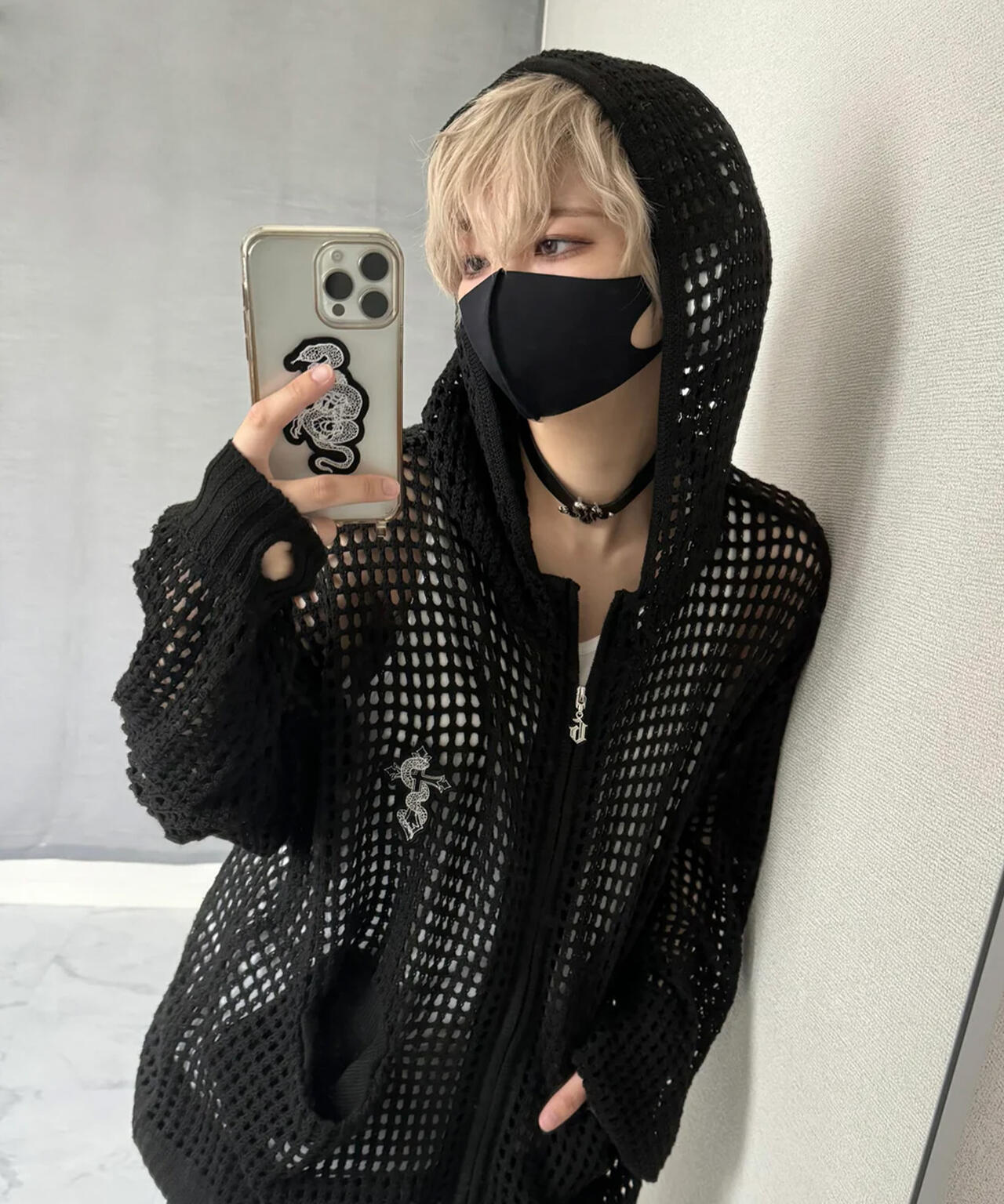 gibous/ギボス/Cross Snake Mesh Parker | L.H.P（エルエイチピー