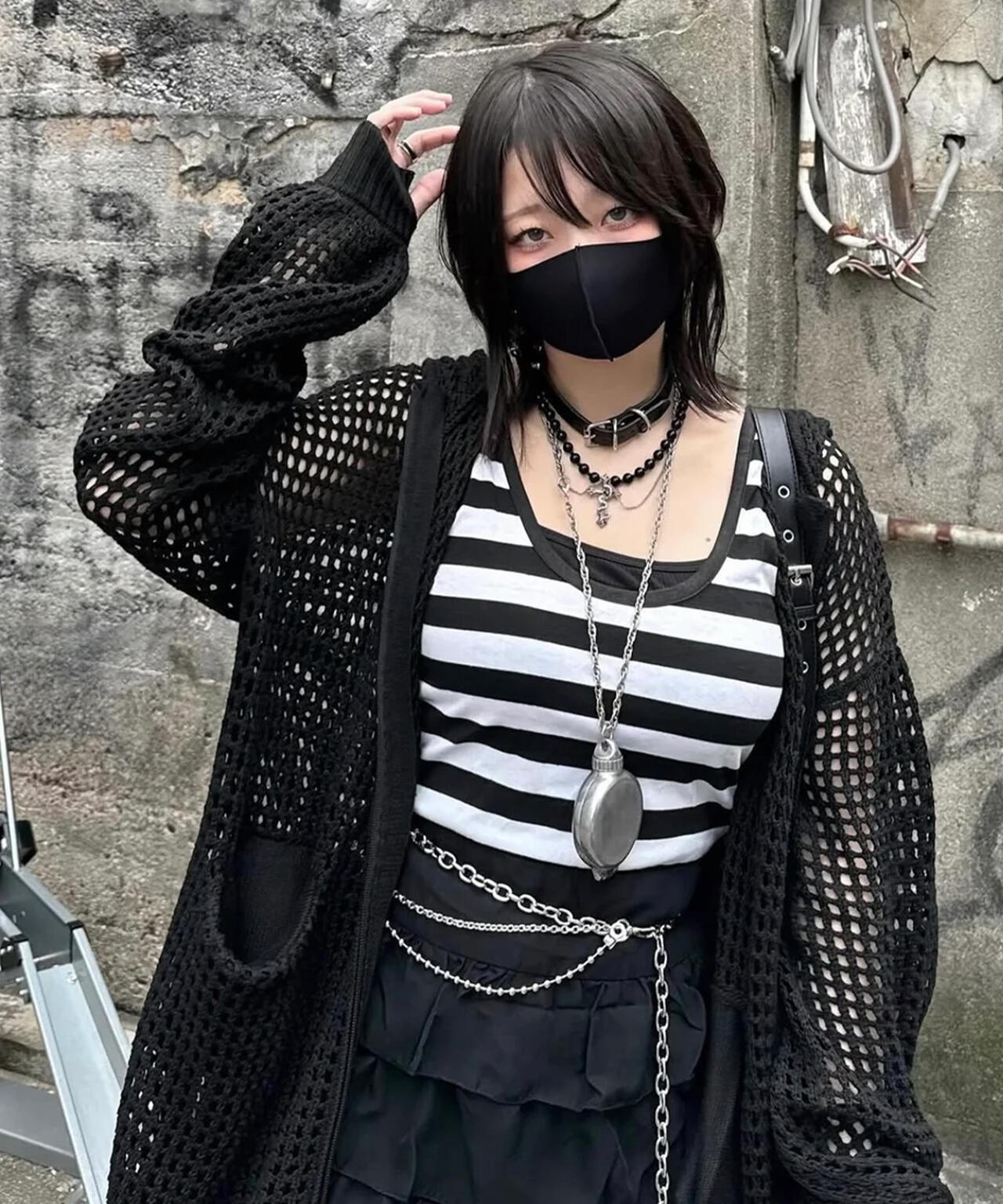 gibous/ギボス/Cross Snake Mesh Parker | L.H.P（エルエイチピー
