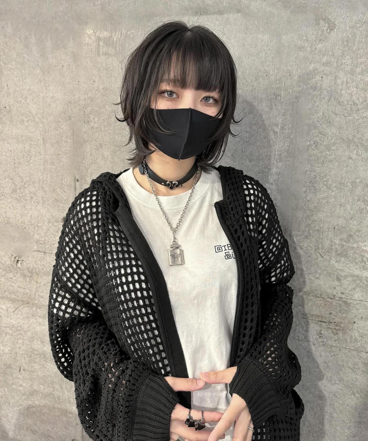 gibous/ギボス/Cross Snake Mesh Parker | L.H.P（エルエイチピー