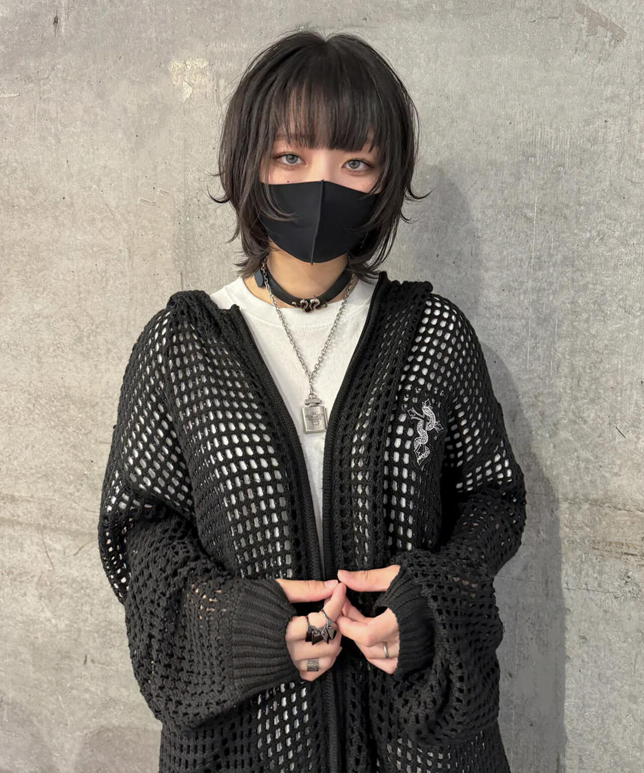 gibous/ギボス/Cross Snake Mesh Parker | L.H.P（エルエイチピー