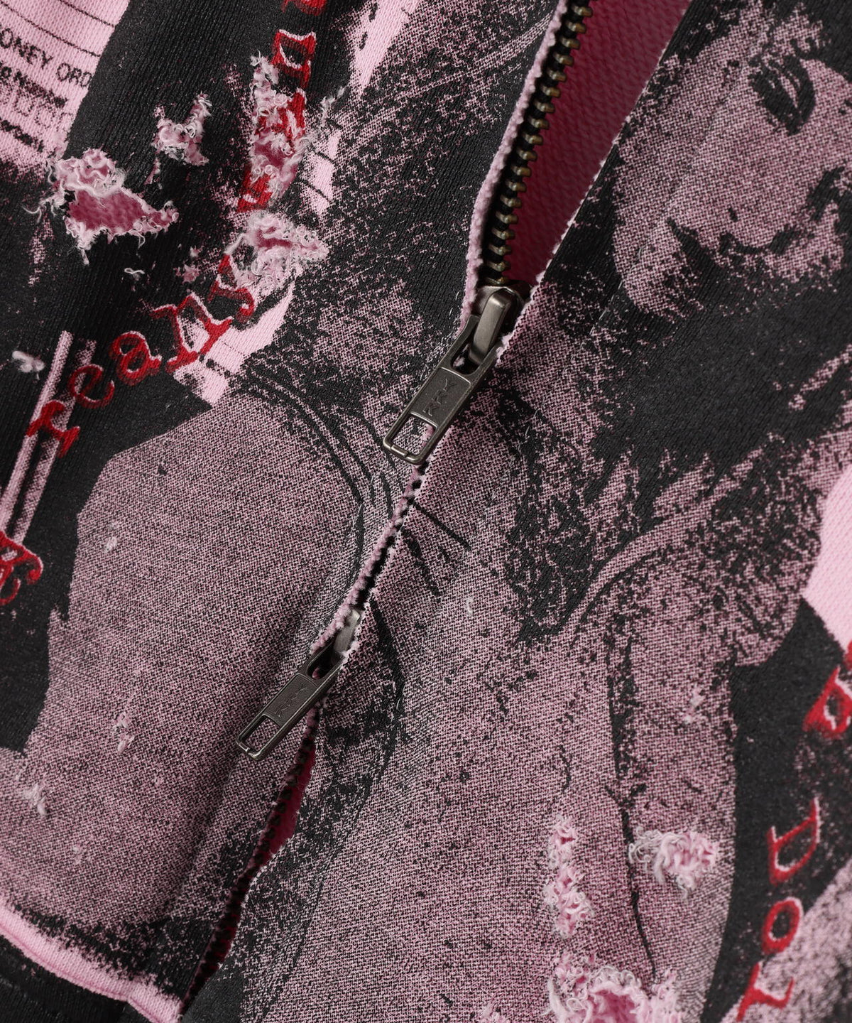 emary/エメリー/Damaged Scarred Cd Zip Hoodie