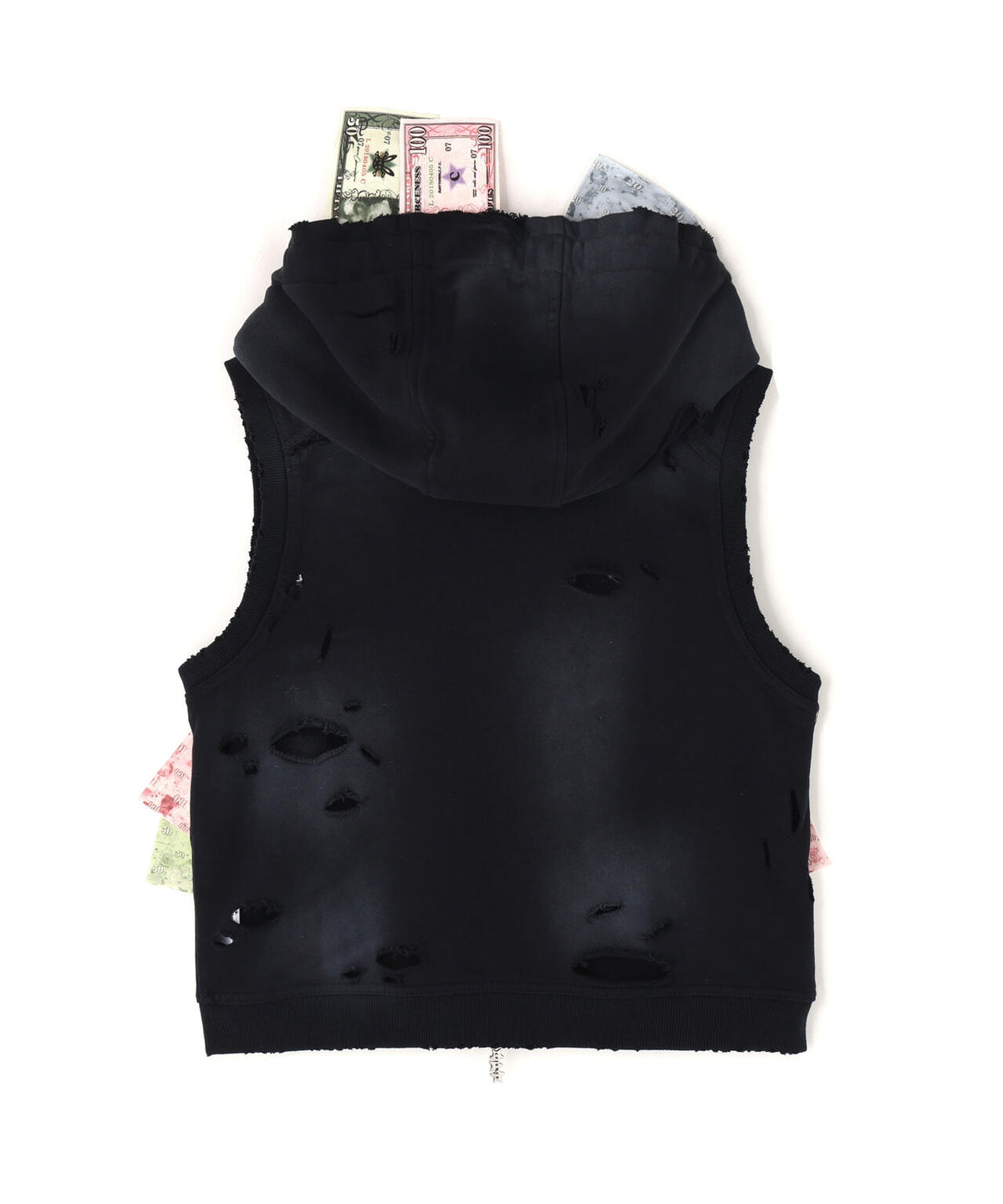 CFIERCE/フィアス/CASH RIPPED SLELES ZIP HOODIE