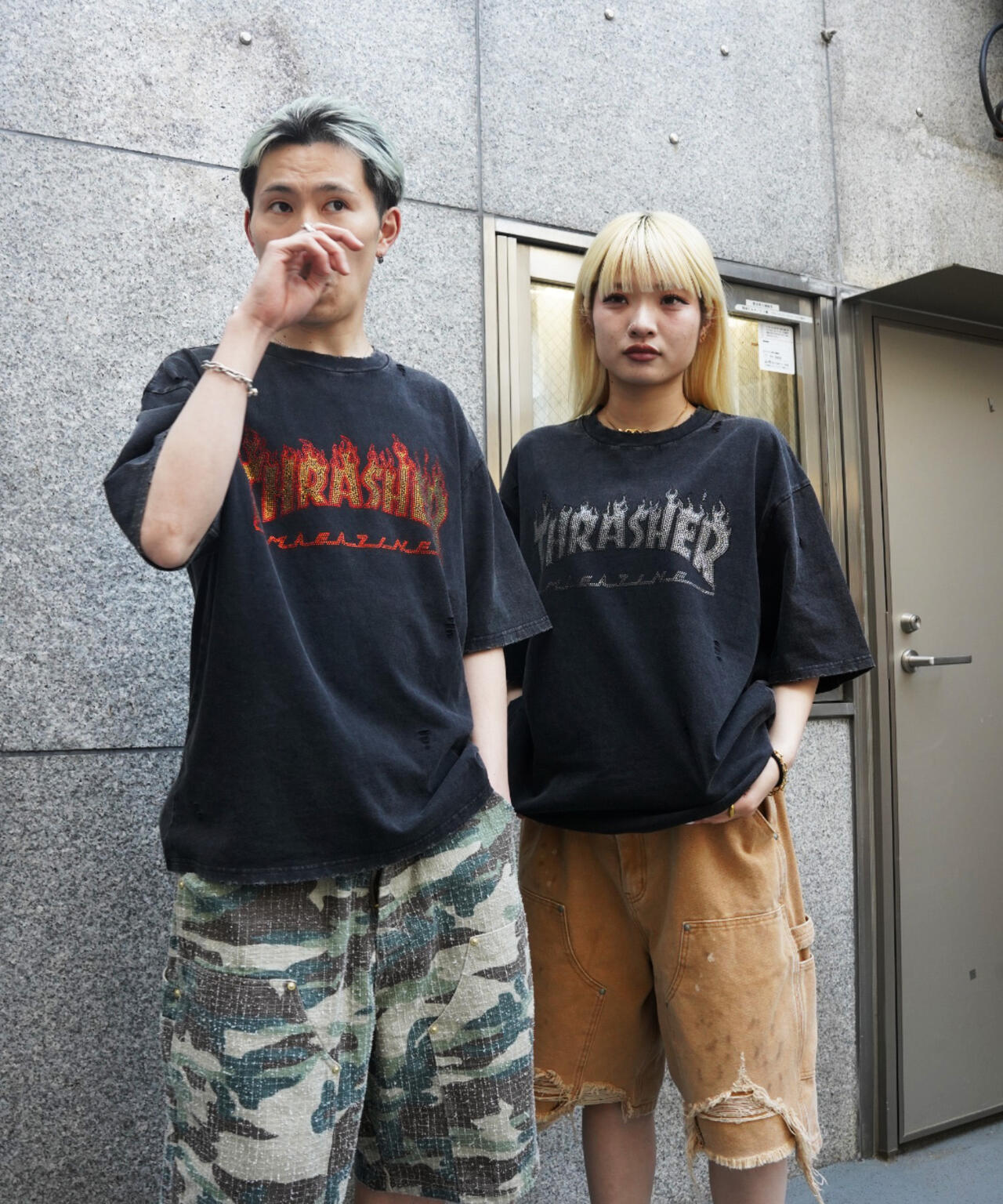 Thrasher/スラッシャー/【LHP別注】LINESTONE TEE/ラインストーンT