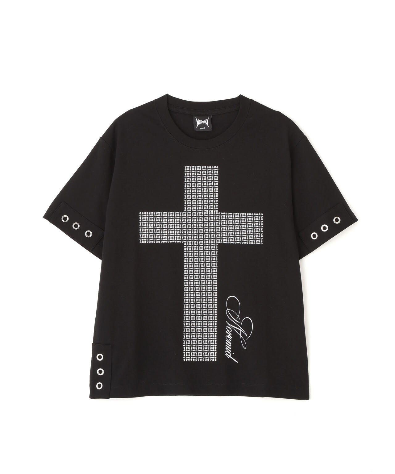 NoRemid/ノーリミッド/【LHP EXCLUSIVE】Cross Rhinestone S/S Tee