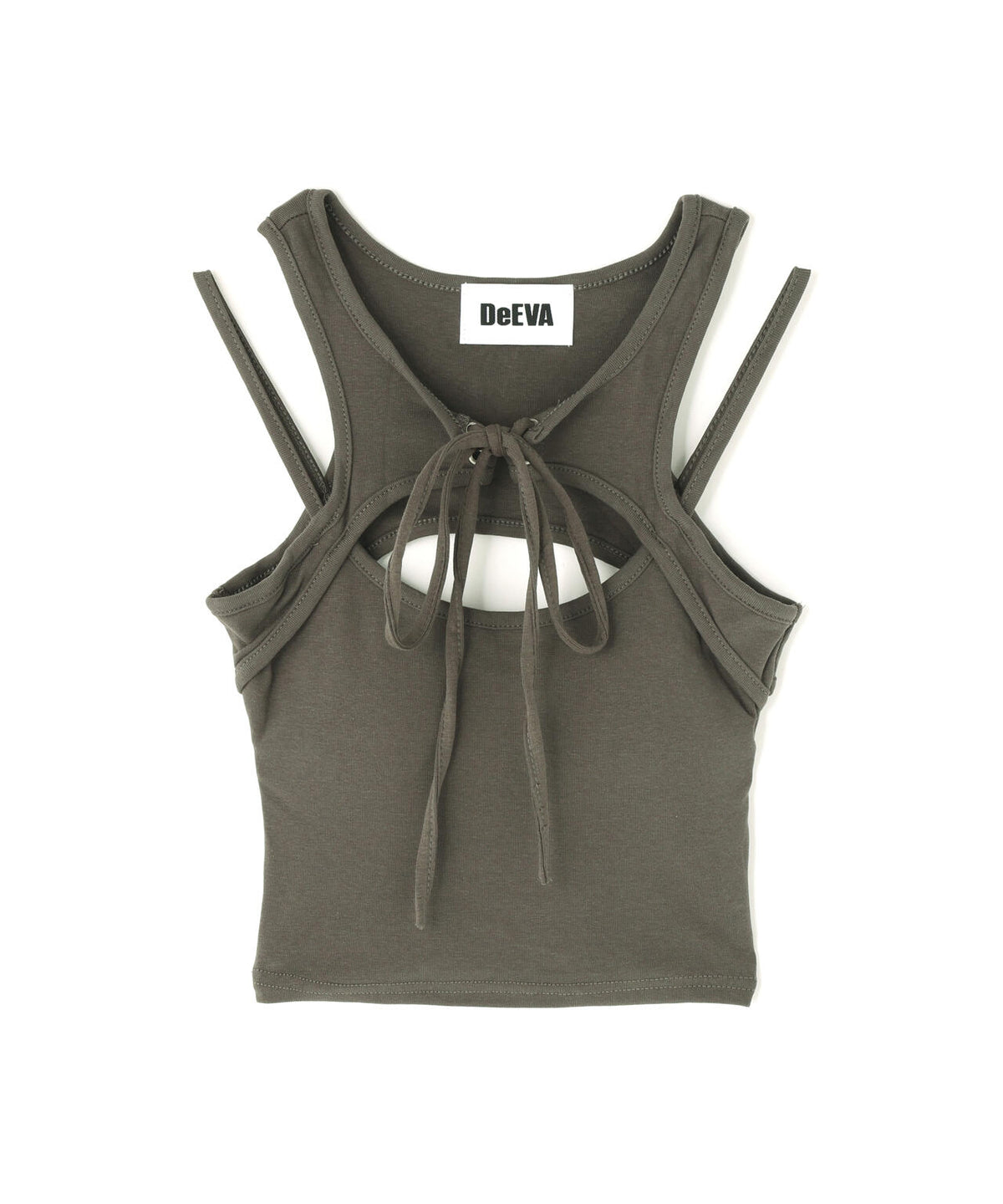 DeEVA/ディーヴァ/CUTOUT LACE-UP TANK
