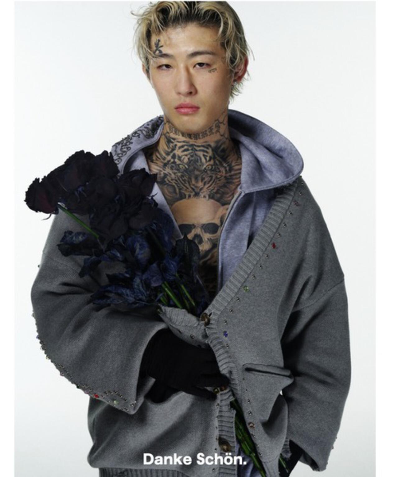カーディガングレーけびん様 DankeSchon/ダンケシェーン/COTTON WJQ STUDS CARDIGAN | L.H.P
