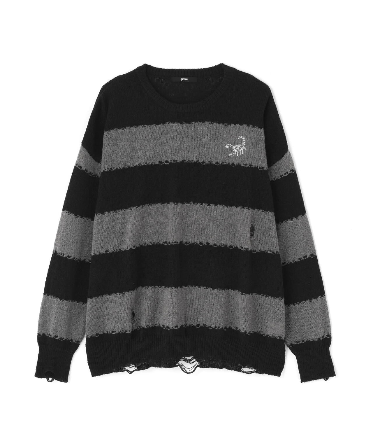 Greed International - greedinternational  super140 ボアパフニット gibous/ギボス/scorpion border knit | L.H.P（エルエイチピー