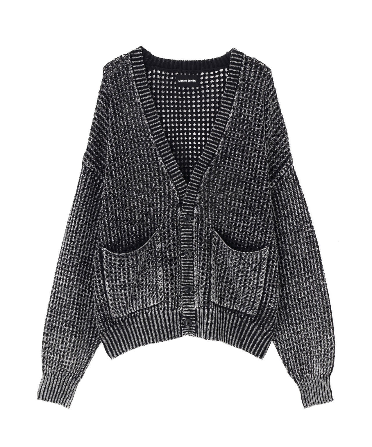 【WEB&DEPOT限定】DankeSchon/ダンケシェーン/CHEMICAL MESHKNIT CARDIGAN
