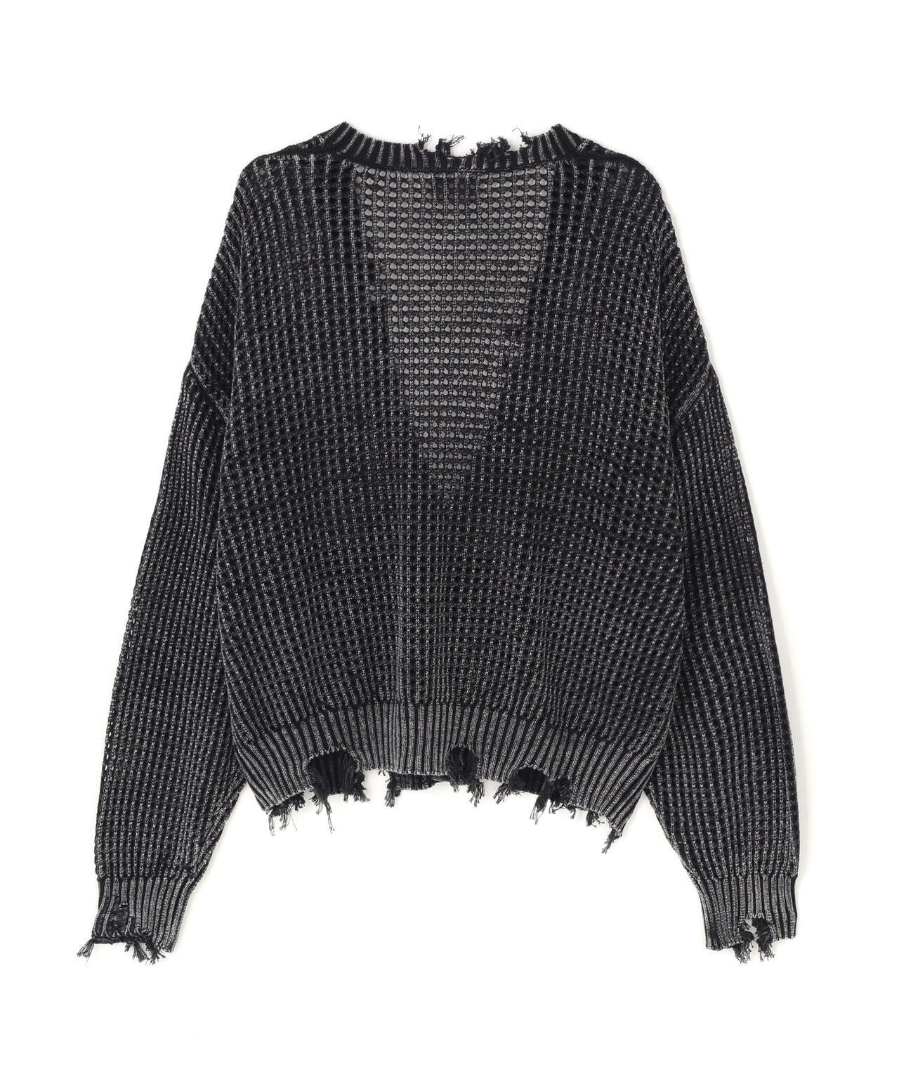 DankeSchon/ダンケシェーン/PIGMENT DAMAGE MESH CARDIGAN | L.H.P
