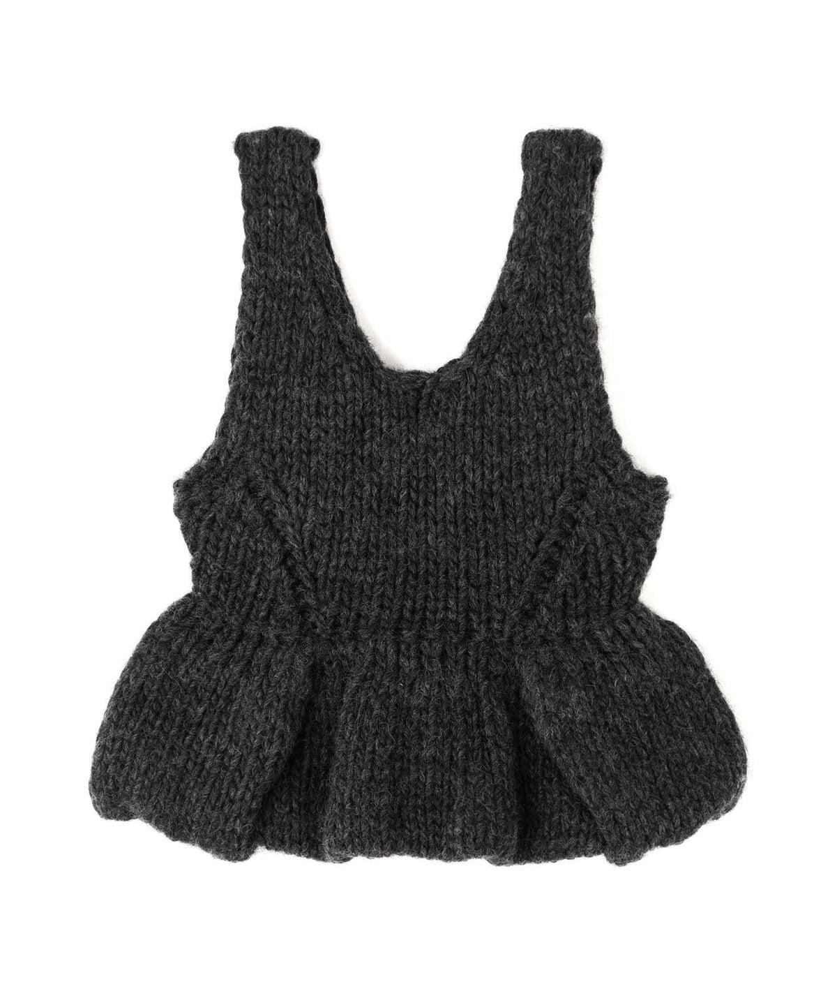 CLANE/クラネ/W FACE HAND KNIT PEPLUM BUSTIER