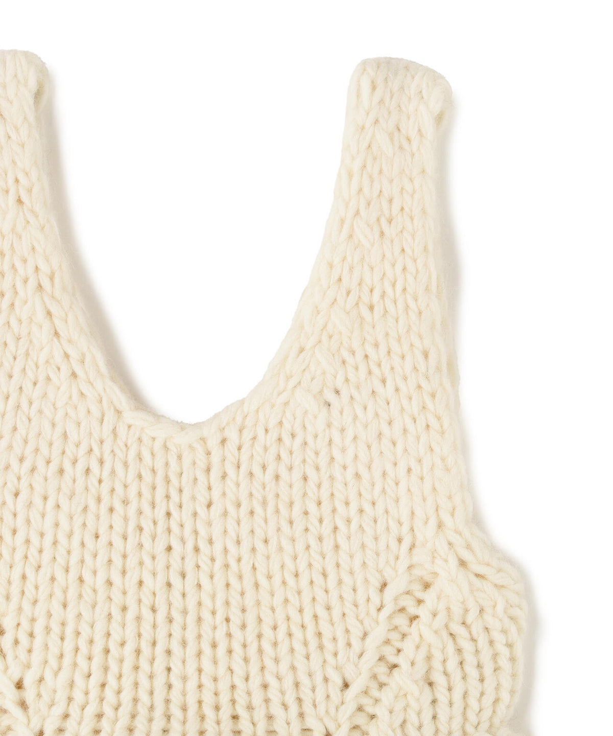 CLANE/クラネ/W FACE HAND KNIT PEPLUM BUSTIER