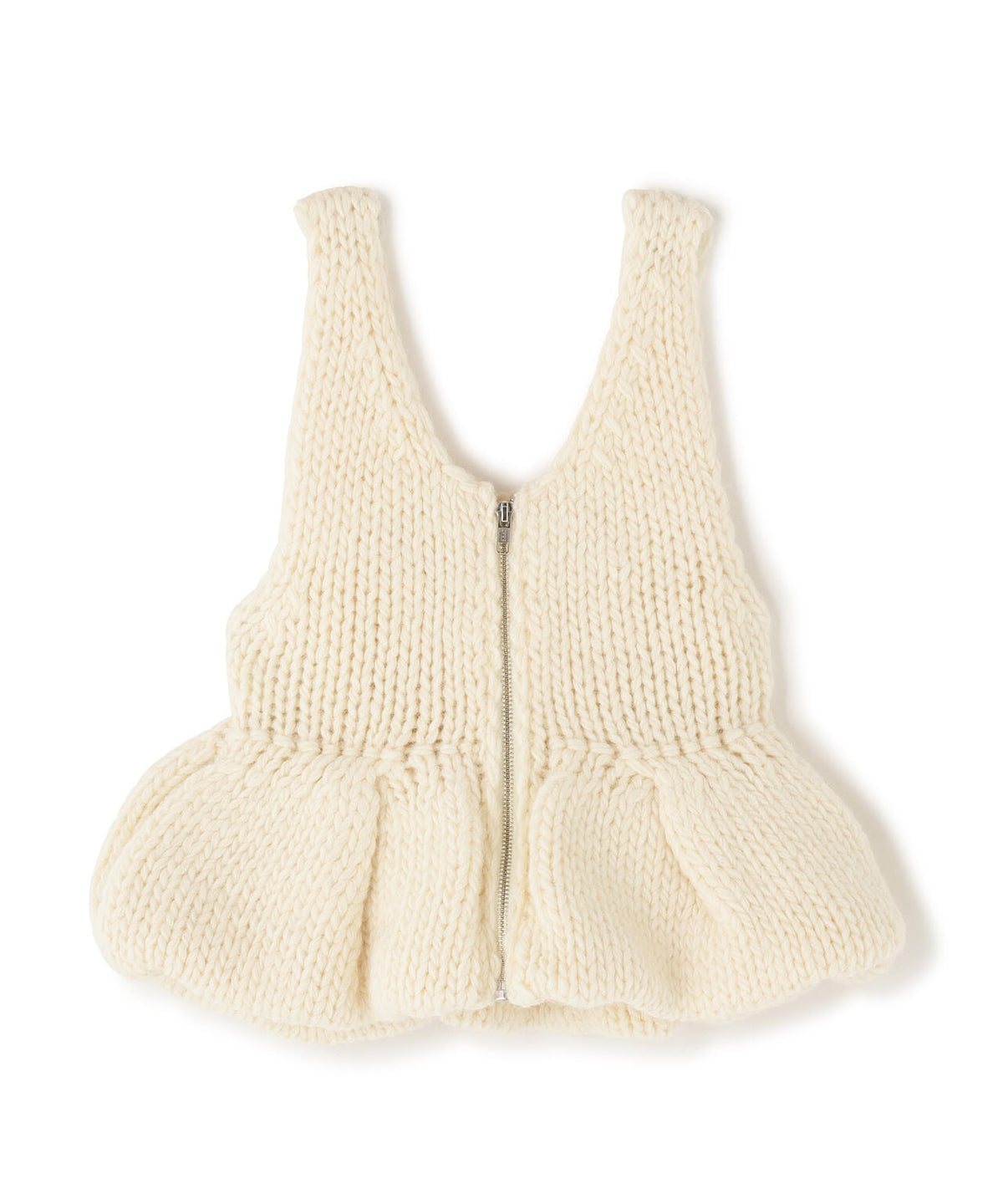 CLANE/クラネ/W FACE HAND KNIT PEPLUM BUSTIER