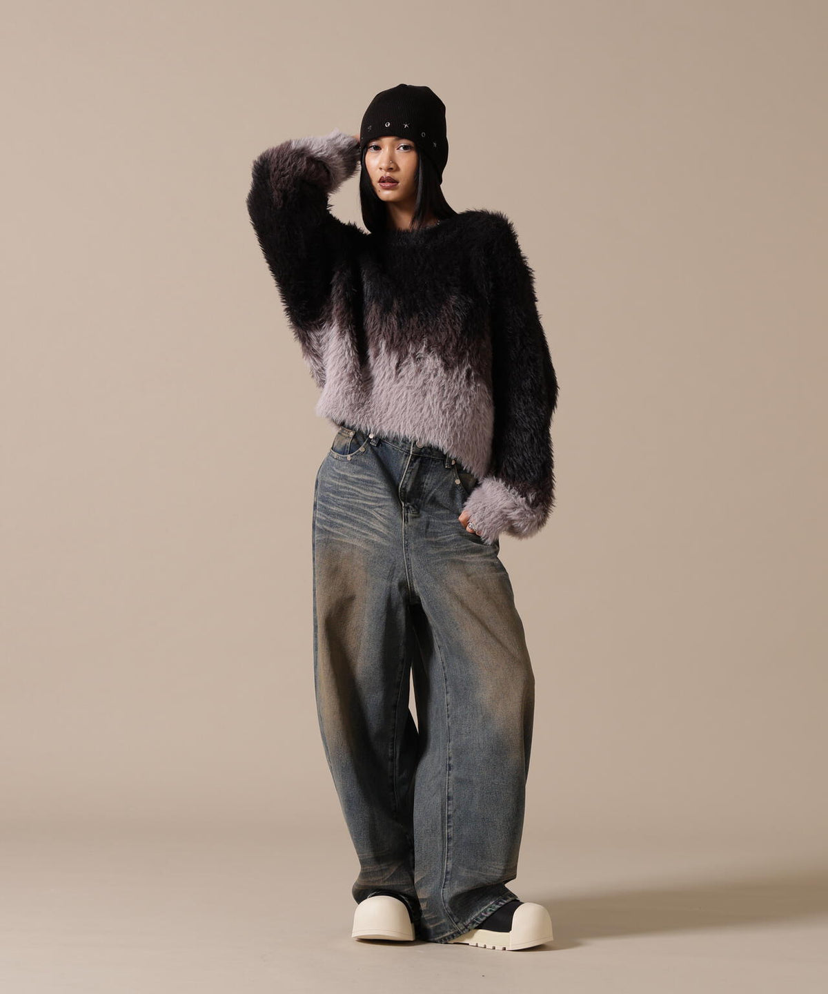 DankeSchon/ダンケシェーン/WOMEN SHAGGY KNIT
