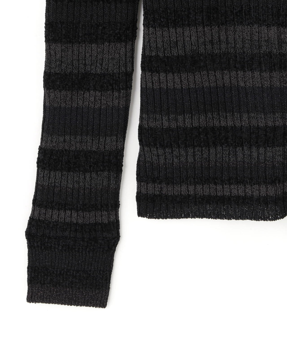 CLANE/クラネ/MULTI BORDER BUTTON DETAIL KNIT CARDIGAN