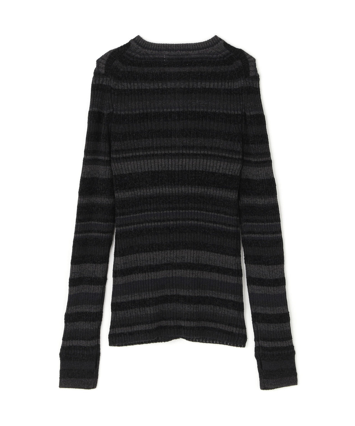 CLANE/クラネ/MULTI BORDER BUTTON DETAIL KNIT CARDIGAN